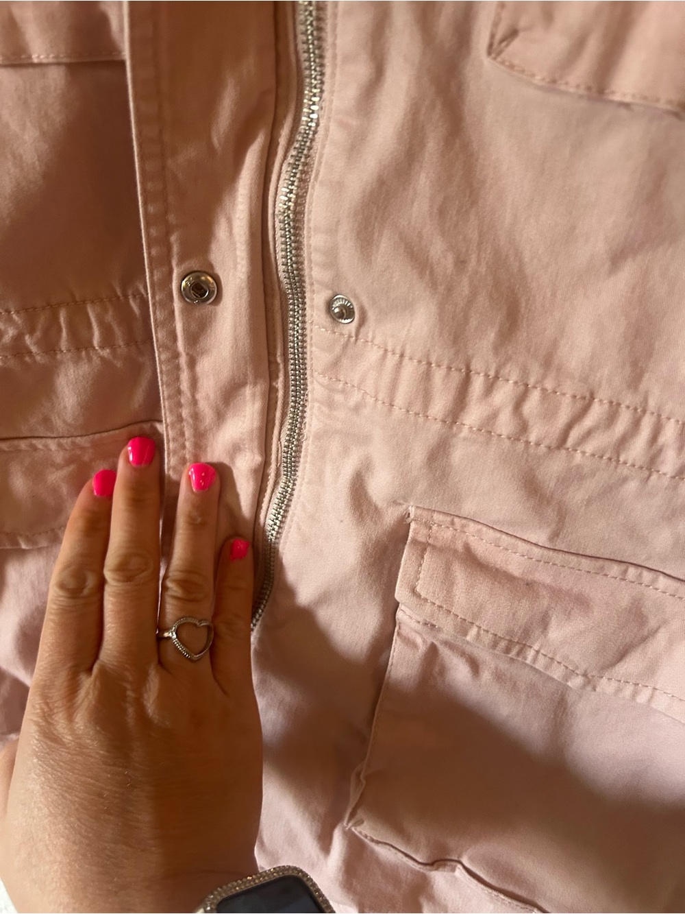 Amazon Essentials Blush Pink Utility Jacket with Flap Pockets - Picture 2 of 8